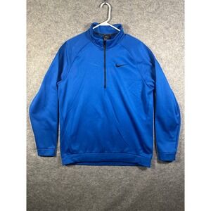 Nike Dri-FIT Mens XL Tall Royal Blue Quarter Zip Pullover Sweatshirt 860497-433‎